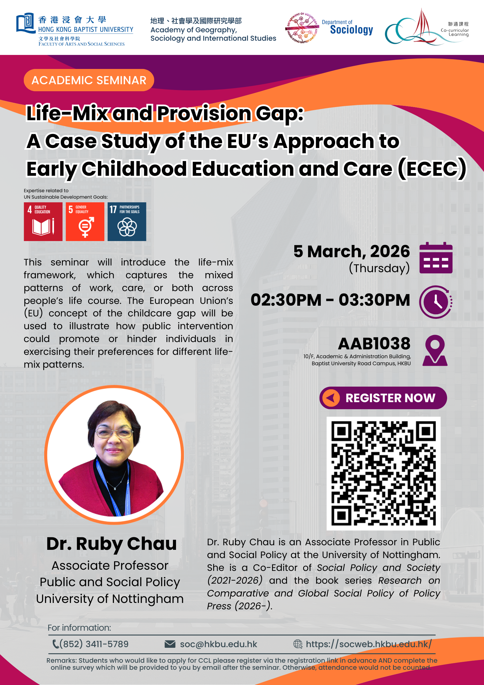 Seminar by Dr Ruby Chau (1)